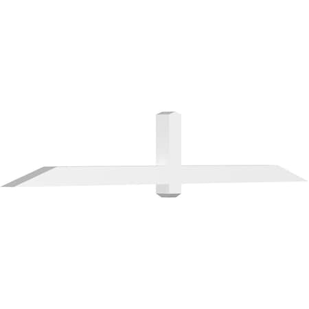 Ekena Millwork Eugene Architectural Grade PVC Gable Bracket, 96"W x 16"H x 4"D x 4"F, 4/12 Pitch GBP096X16X0404EUG00
